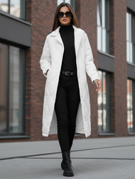 Płaszcz zimowy damski pikowany biały OZONEE JS/5M3177/281Z