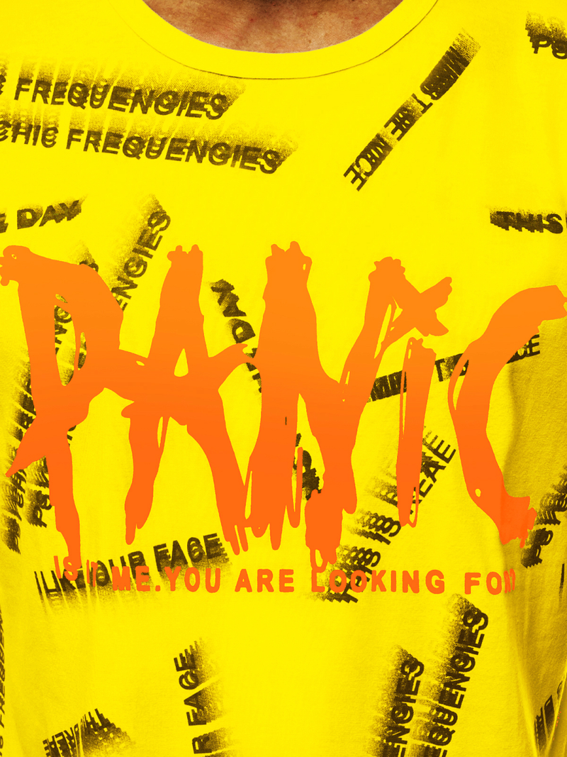 T-Shirt męski żółty OZONEE JS/KS1998