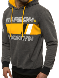 Bluza z kapturem męska grafitowa OZONEE JS/DD20131