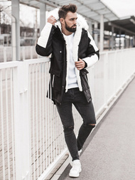 Куртка зимова чоловіча Чорно-Бiла OZONEE O/5832Z