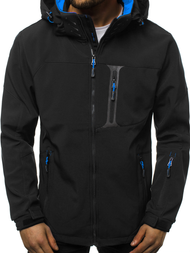 Kurtka męska softshell czarno-niebieska OZONEE GE/12262