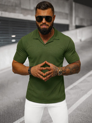 Koszulka męska polo khaki OZONEE O/L1454