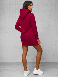 Bluza z kapturem damska bordowa OZONEE JS/YS10003/21Z