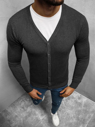 Sweter męski kardigan grafitowy OZONEE TMK/YY06/13Z