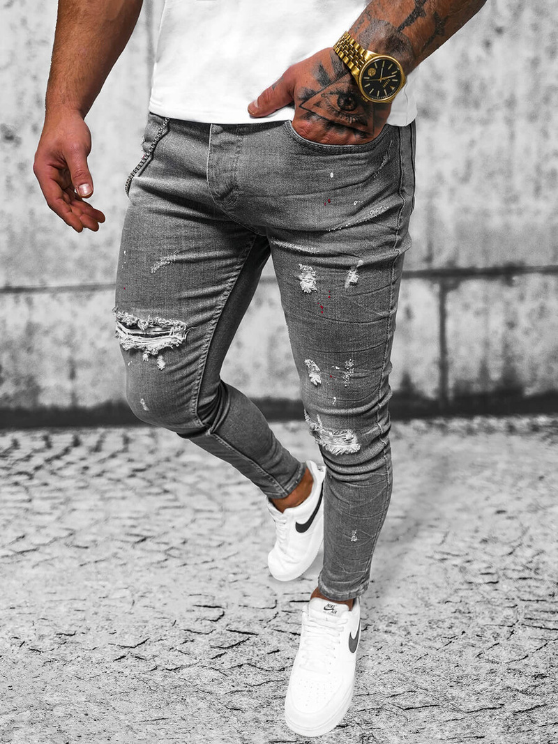 Чоловічі джинси Графітові OZONEE O/MB459