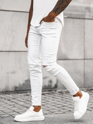 Spodnie jeansowe męskie białe OZONEE E/5391/01Z