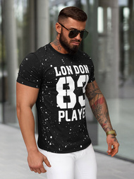 T-shirt męski slim fit czarny OZONEE JS/8B1388/3