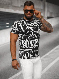 T-shirt męski czarny OZONEE JS/8T1200/3