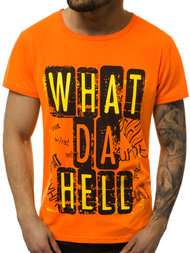 T-Shirt męski pomarańczowy OZONEE JS/KS1996