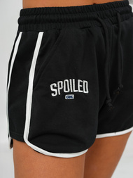 Komplet dresowy damski dwuczęściowy czarno-biały OZONEE JS/M58631AB