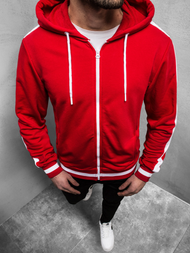 Bluza z kapturem męska czerwona OZONEE A/1009Z