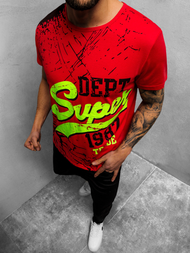 T-Shirt męski czerwony OZONEE JS/KS1942Z