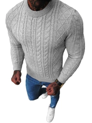 Sweter męski szary OZONEE NB/MM6010/2