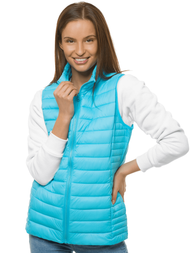 Kamizelka damska pikowana jasno-niebieska OZONEE JS/M23038/240