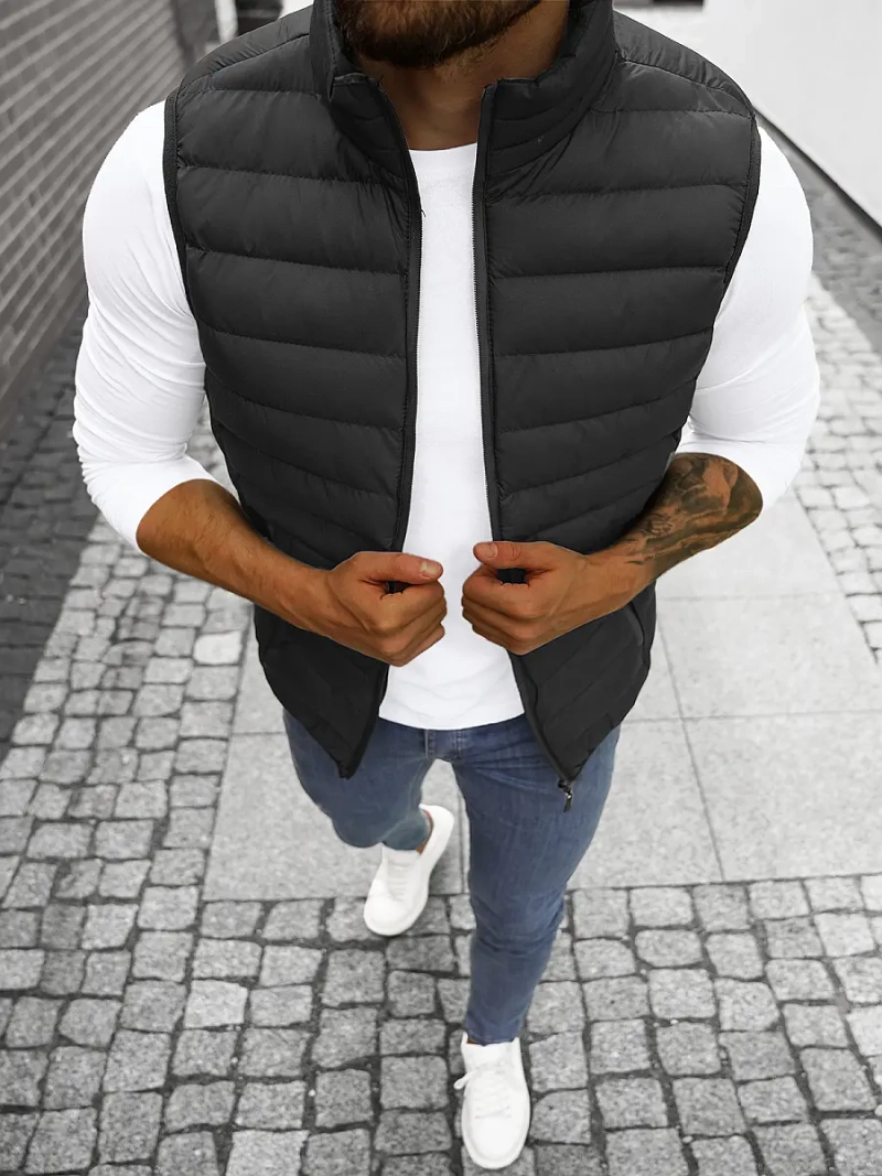 Kamizelka męska pikowana czarna OZONEE JS/M711/392