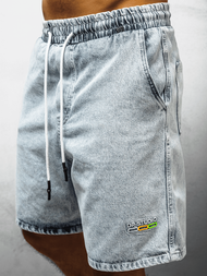 Spodenki męskie jeansowe jasnoniebieskie OZONEE DR/17103