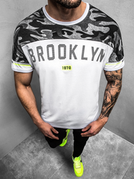 T-Shirt męski biały OZONEE JS/SS10977Z