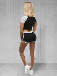 Komplet sportowy dwuczęściowy czarno-szary OZONEE Z/D1022