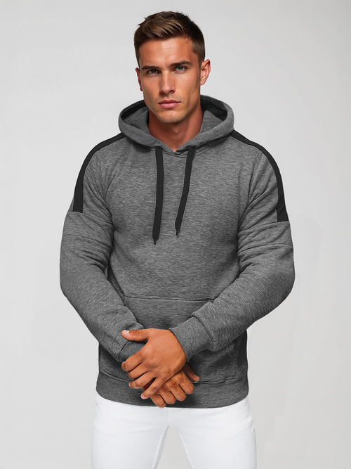 Bluza z kapturem męska grafitowa OZONEE JS/8B1318/5Z