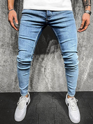 Spodnie jeansowe męskie jasno-niebieskie OZONEE O/B5968