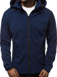 Kurtka softshell męska z kapturem granatowa OZONEE JS/56008
