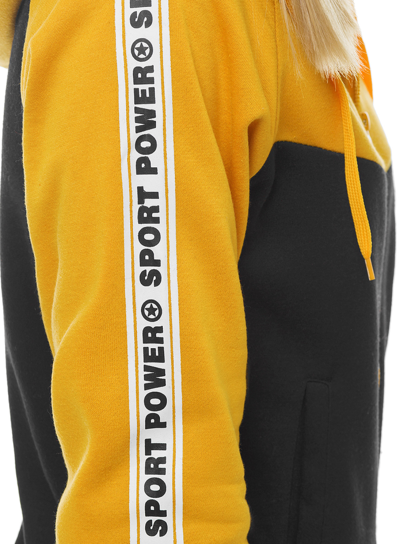 Жіноча Толстовка жовтий і чорний OZONEE JS/KSW3003