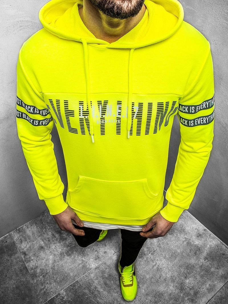 Толстовка з капюшоном чоловіча Жовта-неон OZONEE MACH/3123Z