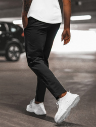 Spodnie dresowe męskie czarne b/18203022z