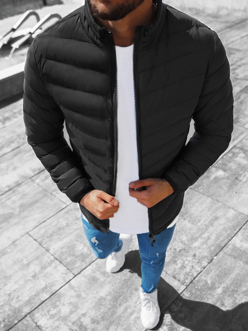 Kurtka męska przejściowa czarna OZONEE JS/SM70