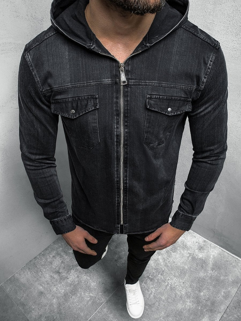 Сорочка чоловіча Чорна OZONEE O/3450/21