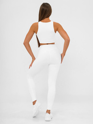 Legginsy damskie białe OZONEE JS/17K585/1