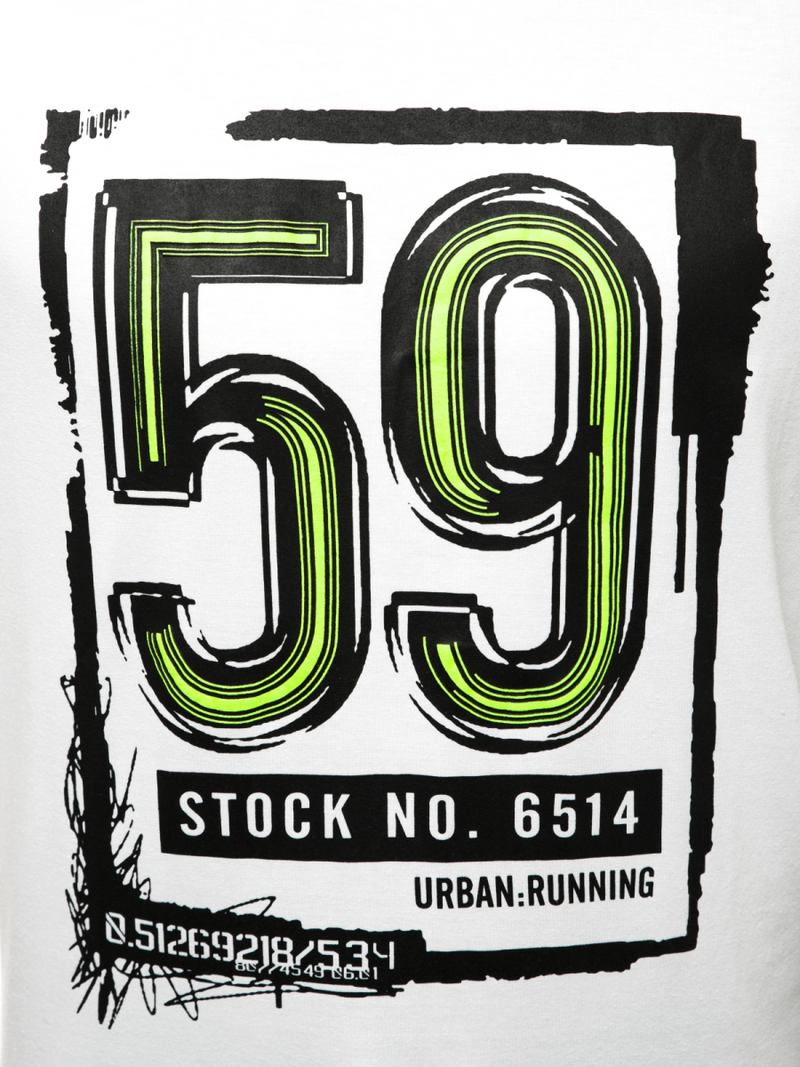 T-Shirt męski bez rękawów biały OZONEE JS/KS2097