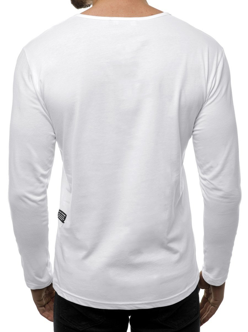 Longsleeve męski biały OZONEE O/1114