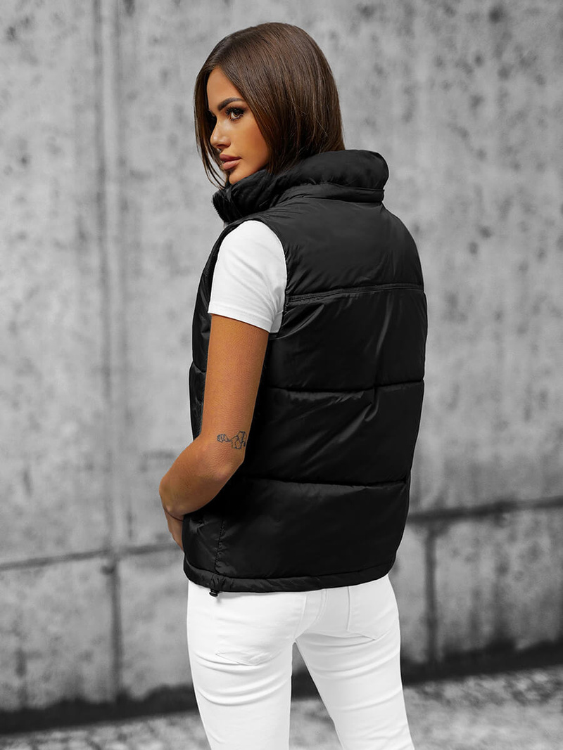 Стьобаний жіночий жилет Чорна OZONEE O/L951