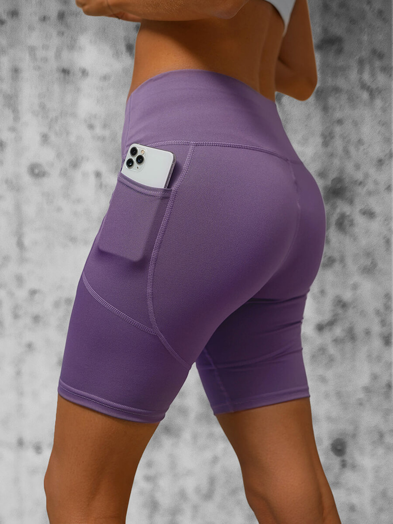 Legginsy krótkie damskie kolarki fioletowe OZONEE O/YY9251A