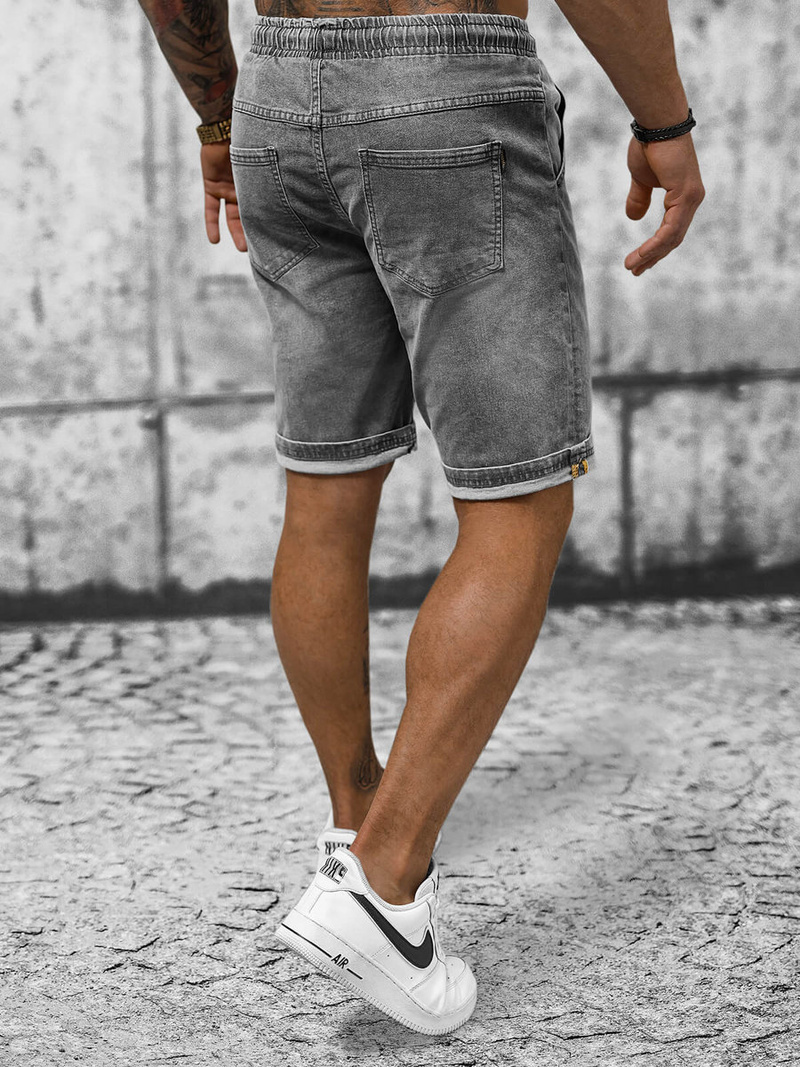 Шорти джинові чоловічі ciрий OZONEE NB/MP0273GC