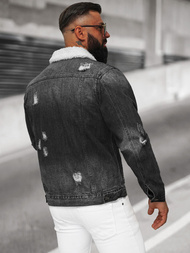 Чоловіча джинсова куртка Чорна OZONEE NB/MJ502NZ