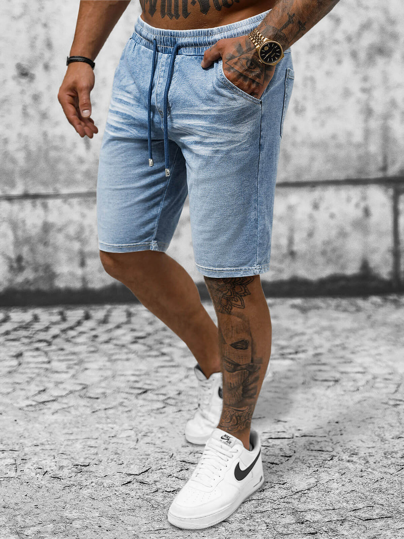 Spodenki męskie jeansowe niebieskie OZONEE NB/MP0267BC