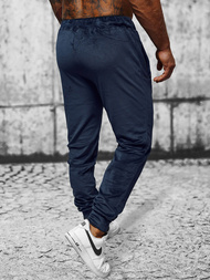 Spodnie dresowe męskie welurowe granatowe OZONEE JS/8K1172/25