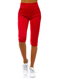 Legginsy krótkie damskie czerwone OZONEE JS/1027/E5