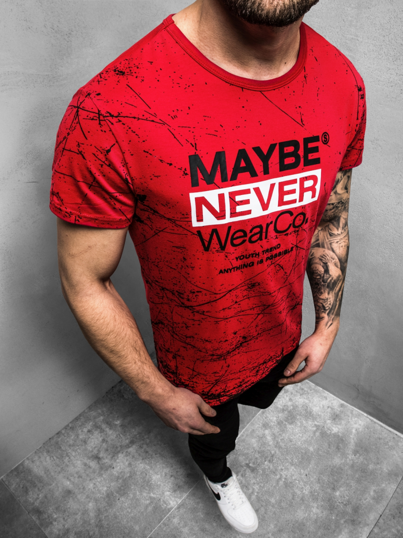 Футболка чоловіча Червоний OZONEE JS/SS10915Z