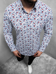 Koszula męska w kwiaty OZONEE EP/K01Z