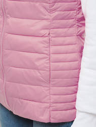 Kamizelka damska pikowana pudrowa OZONEE JS/M23038/354