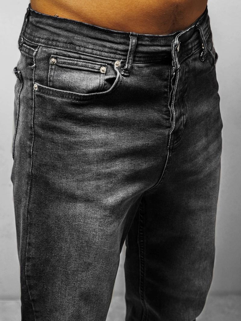 Spodnie jeansowe męskie czarne OZONEE DP/746Z