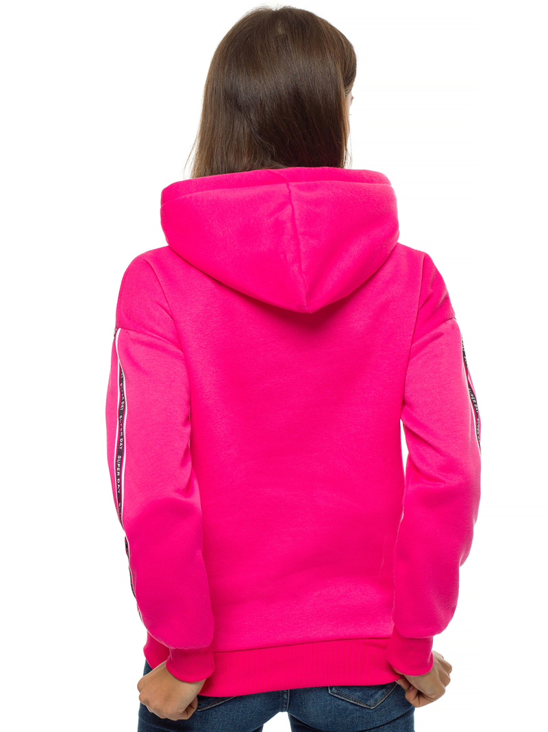 Bluza z kapturem damska różowa OZONEE JS/B26014