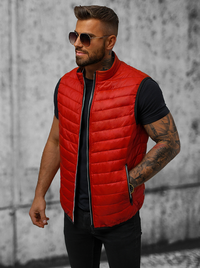 Безрукавка чоловіча Темно-червона OZONEE N/7103/5Z