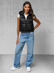 Kamizelka damska pikowana czarna OZONEE JS/5M3191/392