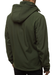Kurtka softshell męska z kapturem zielona OZONEE JS/56008Z