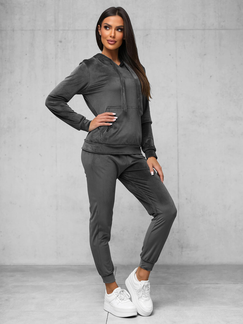 Спортивний костюм жіночий графіт OZONEE JS/35C1612/5