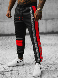 Spodnie dresowe męskie czarne OZONEE JS/K10132Z